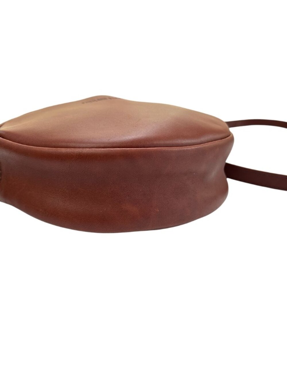 Portland Leather Almost Perfect Circle Leather Crossbody Full Grain Leather - Picture 8 of 11